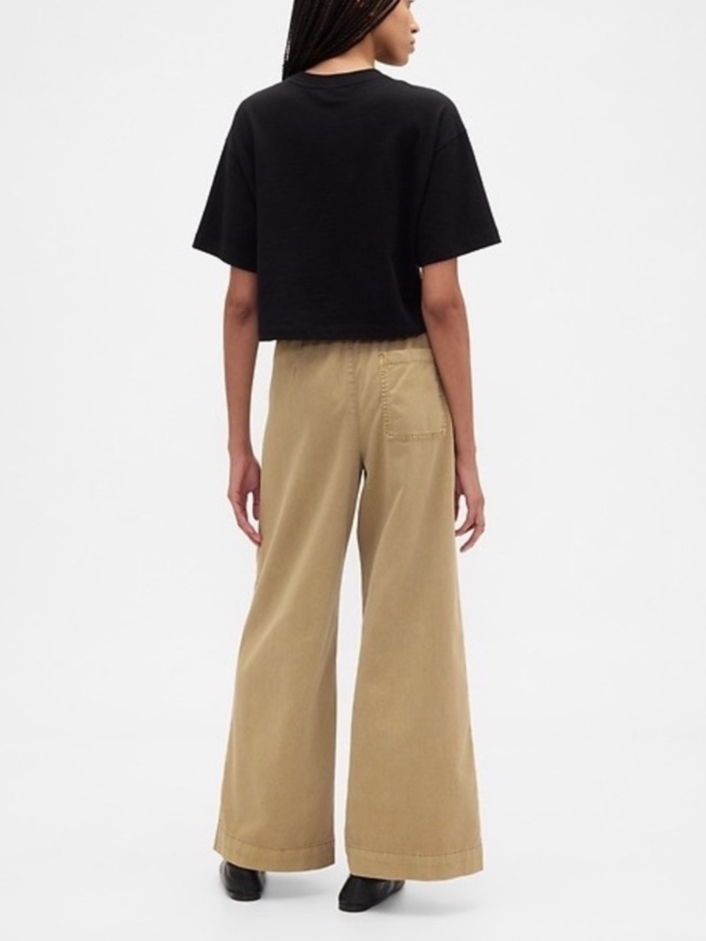 GAP High Rise Pleated Relaxed Wide-Leg Khakis - Size L - Picture 2 of 11